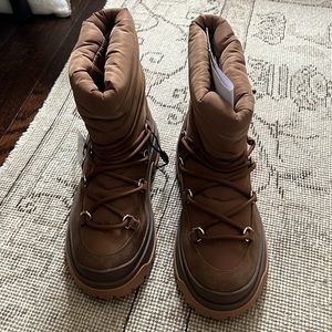 ZARA Brown Winter Boots (Size 38)
